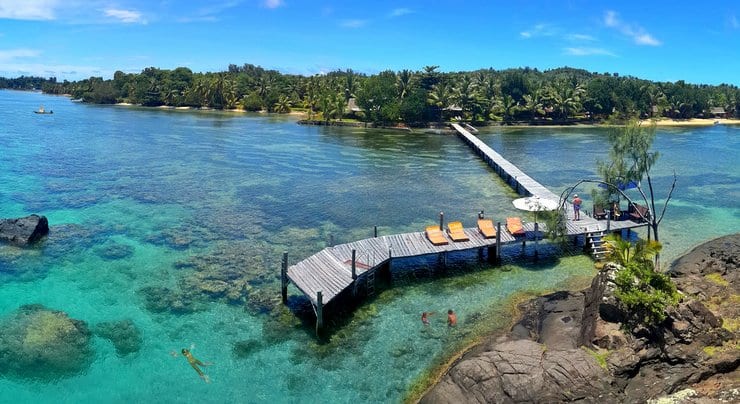 Le ponton de l'Hôtels île Sainte Marie Libertalia
