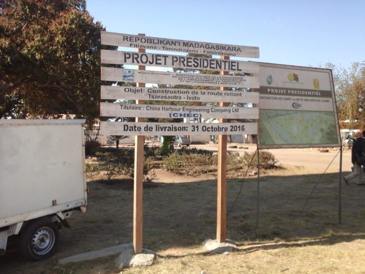 voie rapide Tsarasaotra Ivato projet présidentiel