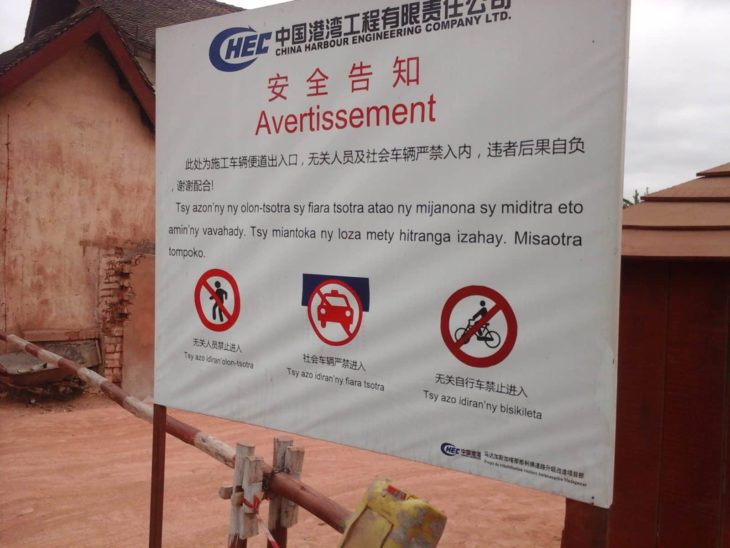 voie rapide Tsarasaotra Ivato chinois