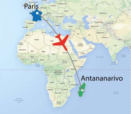 Vol Paris-Antananarivo
