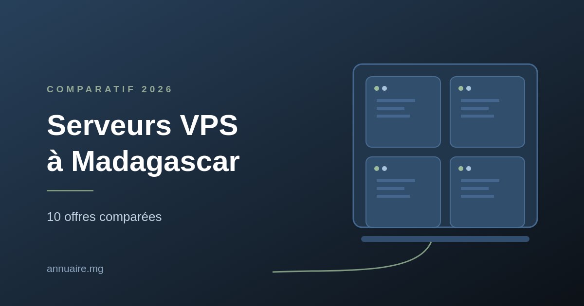 Comparatif 2026 des VPS à Madagascar : 10 offres