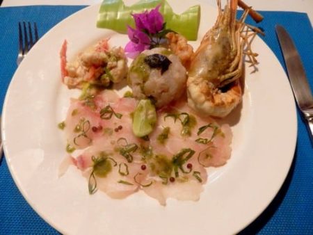 Ecolodge Ravoraha, carpaccio de poisson