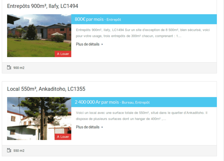 Immobilier Conseil Madagascar, location