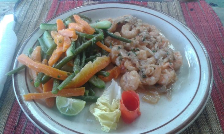La Bodega à Majunga Crevettes à l'ail