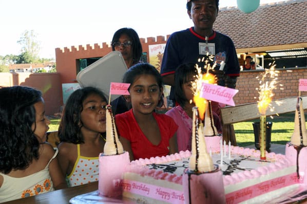 Fête d'anniversaire au parc Le Chat'O