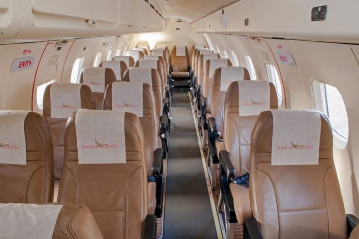 Cabine des avions Madagasikara Airways