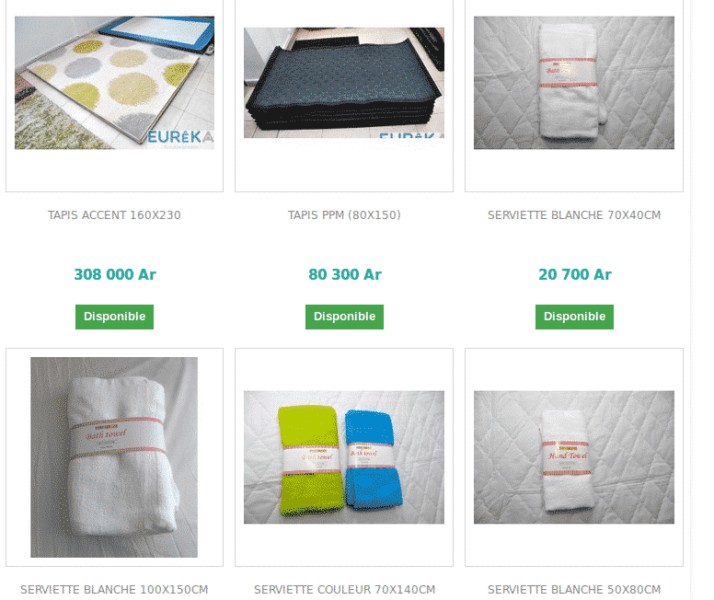 Articles linge de maison sur Madatsena
