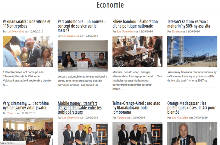 économie Newsmada